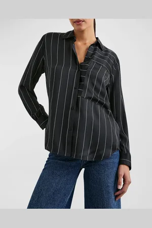 Rails Spencer Striped Silk Blouse