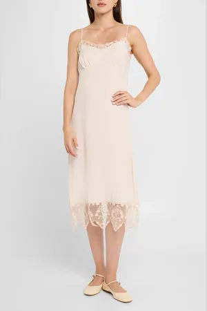 Simone Rocha Lace-Trim Slip Dress