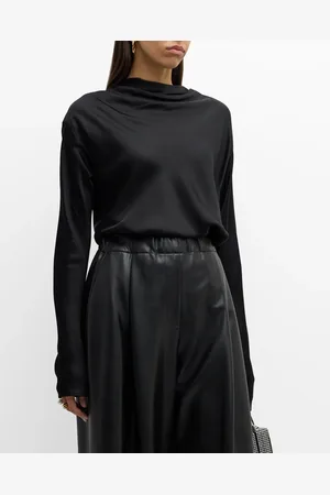 A.L.C. Georgia Cowl-Neck Cutout Top