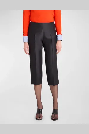 The Row Adelie High-Rise Slit-Hem Capri Pants
