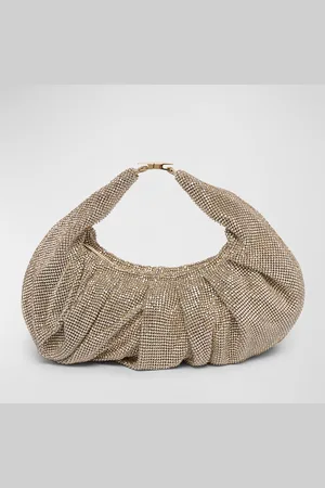 BENEDETTA BRUZZICHES Yennefer Mesh Metallic Crystal Top-Handle Bag