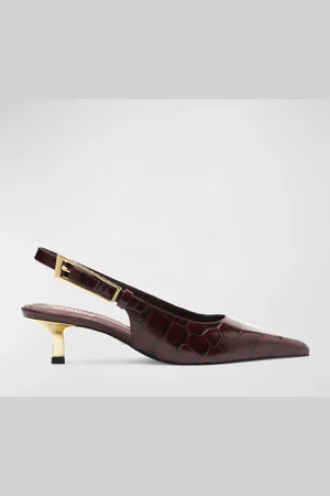 Schutz Ciara Croco Slingback Pumps