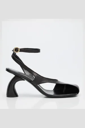 DRIES VAN NOTEN Asymmetrical Leather Ankle-Strap Sandals
