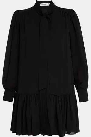 Simkhai Quince Long-Sleeve Silk Mini Dress