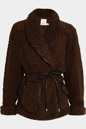 Simkhai Kimia Faux Fur Tie Waist Jacket