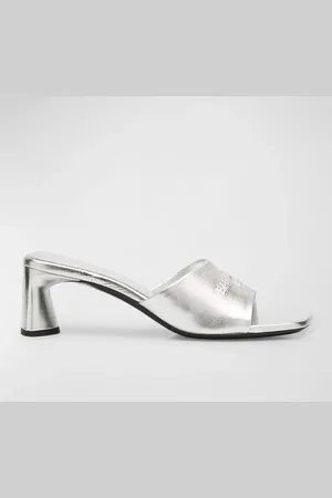 Balenciaga Duty Free Metallic Logo Mule Sandals