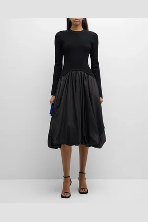 Simkhai Kenlie Mixed Media Bubble Midi Dress