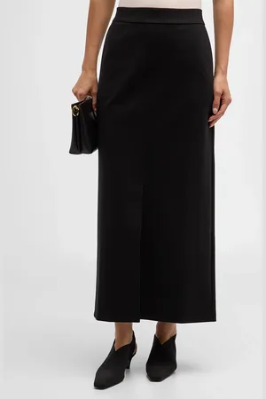 Eileen Fisher Petite Straight Front-Slit Ponte Maxi Skirt