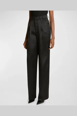 Saint Laurent Satin Straight-Leg Trousers