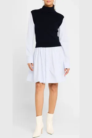 Derek Lam Cressida Mixed-Media Dress