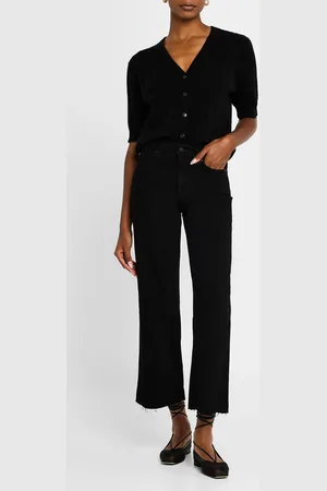 7 for all Mankind Cropped Alexa Jeans with Raw Hem