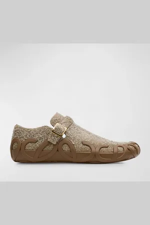 Loewe Rise Brushed Suede Buckle Sneakers