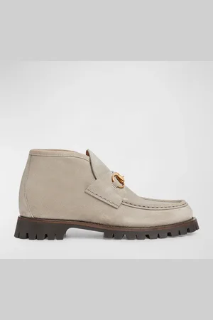 Gucci Sylke Suede Bit Moccasin Booties