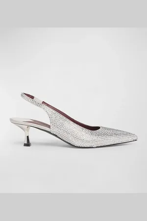 Stella McCartney Elsa Crystal Slingback Cocktail Pumps