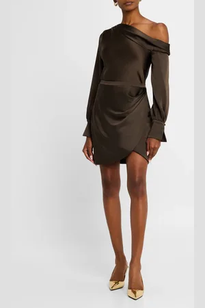 Simkhai Cameron Draped One-Shoulder Mini Dress