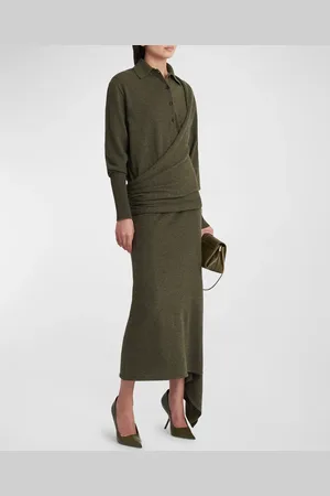 Salvatore Ferragamo Cashmere-Blend Polo Sweater Dress