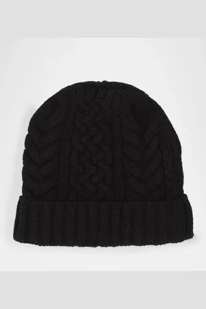 Alexander McQueen Skull Cable Knit Cashmere-Blend Beanie