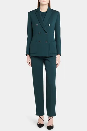 Giorgio Armani Double-Breasted Stretch Wool Blazer Jacket