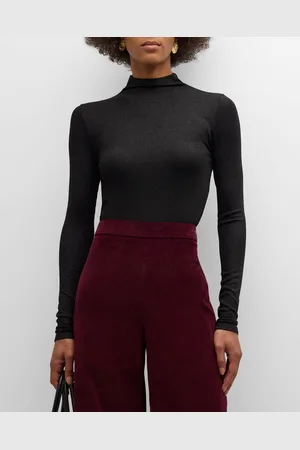 Frame Sparkly Lurex Turtleneck Top