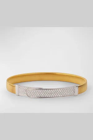 Marco Bicego 18K Yellow Gold Coil and Pavé Diamond Large Bangle Bracelet