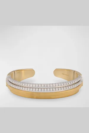 Marco Bicego 18K Yellow Gold 2-Row Diamond Tennis Statement Cuff
