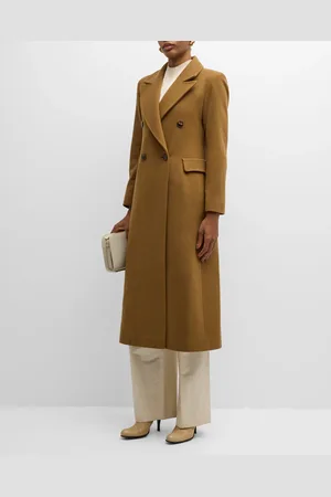 Fleurette Isla Double-Breasted Long Cashmere Coat
