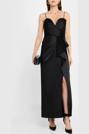 Emanuel Ungaro Pleated Sweetheart Plunge Gown