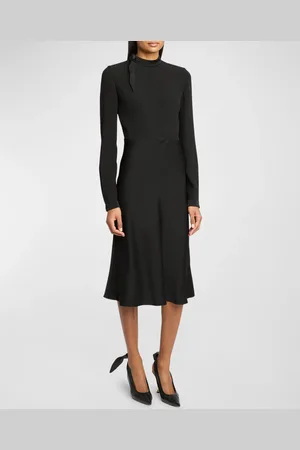Givenchy Scarf Long-Sleeve Satin Midi Dress