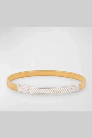 Marco Bicego 18K Yellow Gold Coil and Pavé Diamond Thin Bangle Bracelet