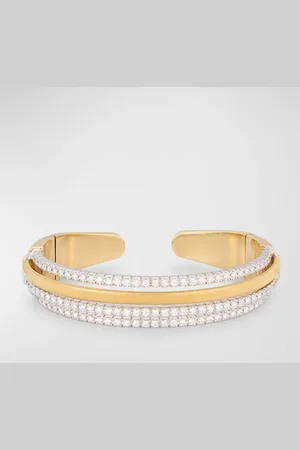 Marco Bicego 18K Yellow Gold 3-Row Diamond Tennis Statement Cuff