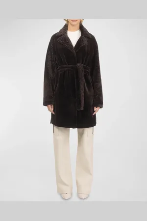 GORSKI Reversible Lamb Shearling Belted Stroller Coat