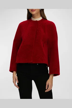 GORSKI Reversible Collarless Shearling Lamb Jacket