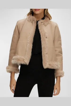 GORSKI Reversible Toscana Shearling Lamb Collarless Jacket