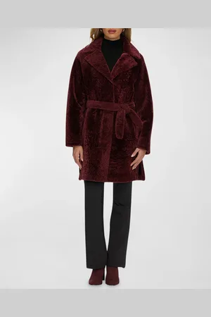 GORSKI Reversible Lamb Shearling Belted Stroller Coat