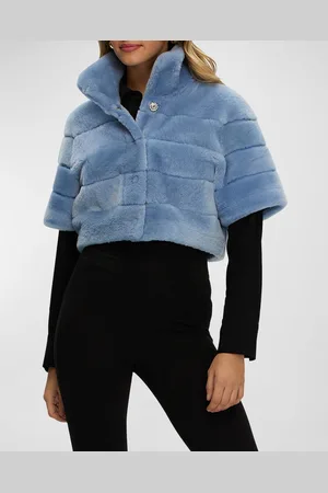 GORSKI Reversible Lamb Shearling Bolero Jacket With Cropped Sleeves