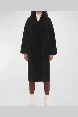 GORSKI Reversible Textured Lamb Shearling Long Coat
