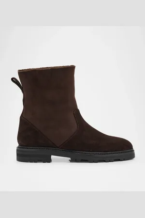 Manolo Blahnik Tomosa Suede Cozy Ankle Boots