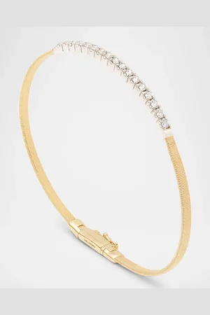 Marco Bicego 18K Yellow Gold Small Stackable Bracelet with Diamond Bar