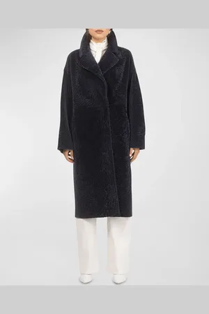 GORSKI Reversible Textured Lamb Shearling Long Coat