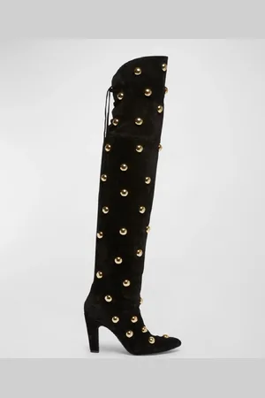 Chloé Eve Suede Stud Over-The-Knee Boots