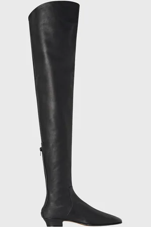 The Row Awar Leather Over-The-Knee Boots