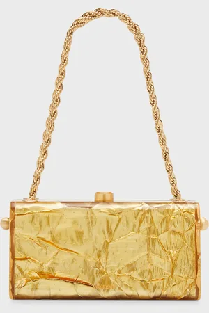 Cult Gaia Hajar Crinkled Acrylic Chain Shoulder Bag