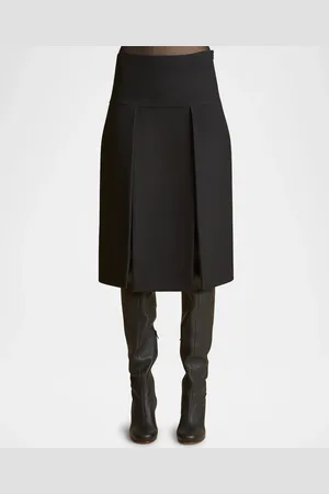 Khaite Kidd Pleated Midi Skirt