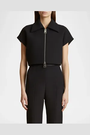 Khaite Robin Cropped Zip-Front Top