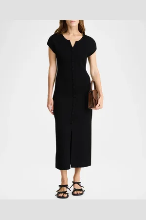 By Malene Birger Bielas Ribbed Button-Down Midi Dress