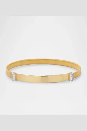 Marco Bicego 18K Yellow Gold Coil Thin Bangle Bracelet with Pavé