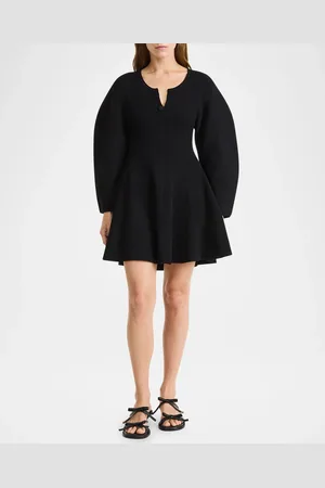 By Malene Birger Francesa Ribbed Puff-Sleeve Mini Dress