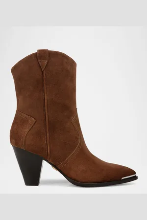 VERONICA BEARD Cody Suede Western Ankle Boots