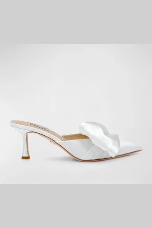 Badgley Mischka Alaya Silk Bow Mule Pumps