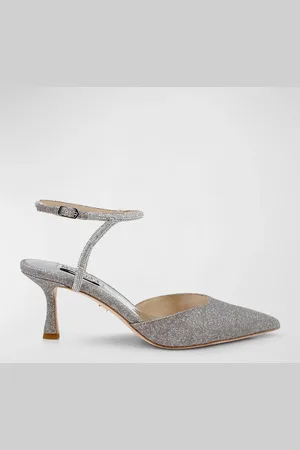 Badgley Mischka Autumn Silk Strass Ankle-Strap Pumps